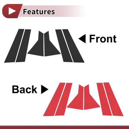 Door Pillar Window Trim for Nissan Qashqai 2023-2024 Black Left Right