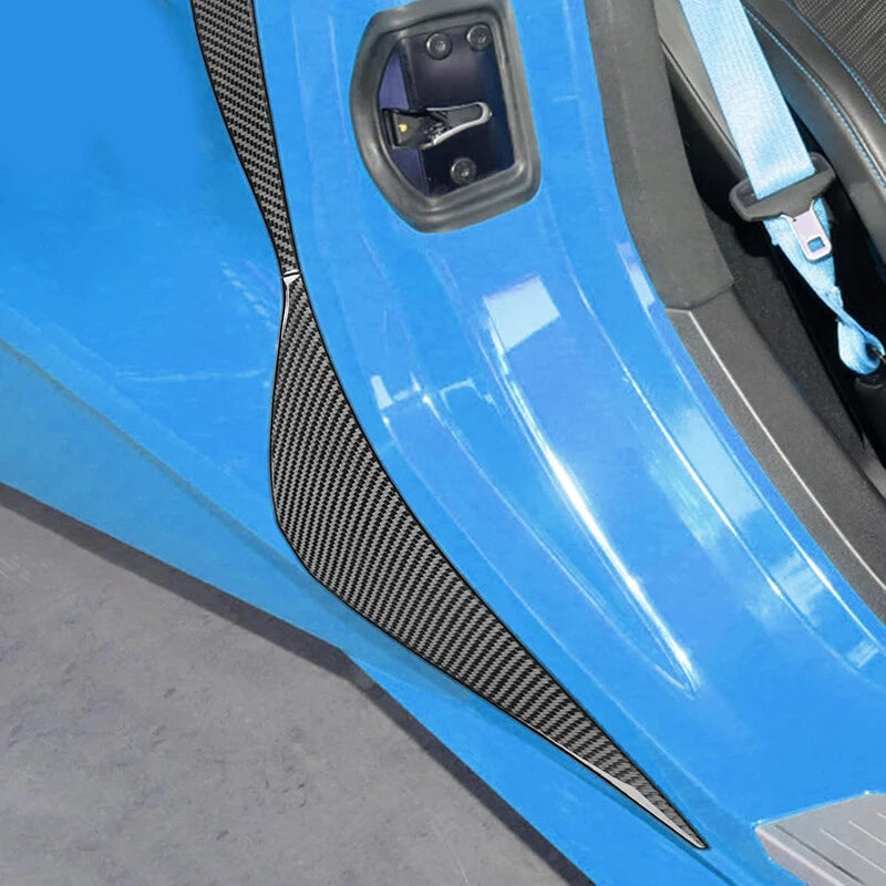 Vinyl Carbon Fiber Door Armrest Side Cover Trim Set for Corvette C8 (2020-2024)