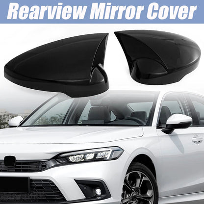 Gloss Black Ox Horn Side Mirror Covers for Honda 11th Civic (2022-2023)