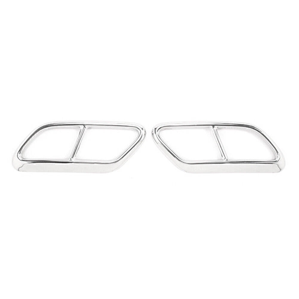 2 x Rear Exhaust Muffler Tail Pipe Covers for Volvo V90 S90 (2016-2020)
