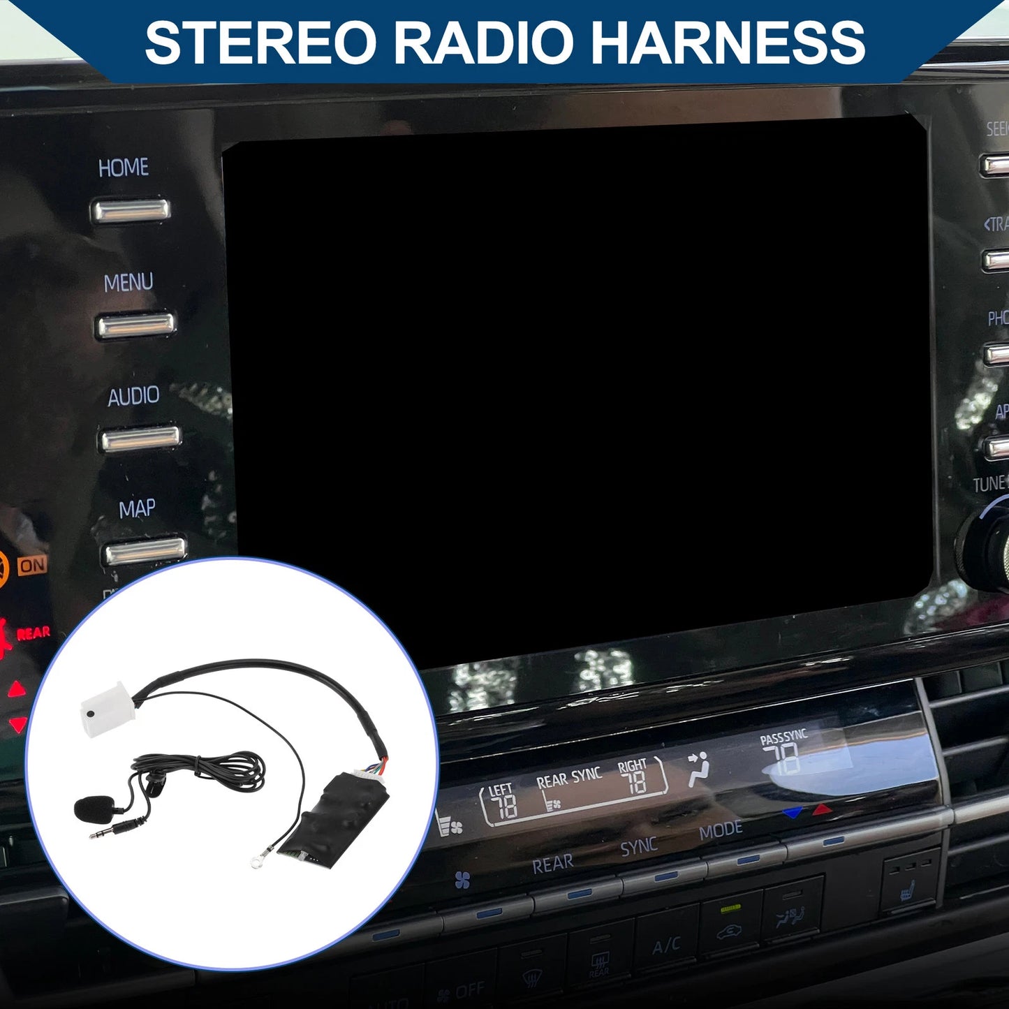 Stereo Radio Harness for Lexus Toyota with Microphone Handsfree Car