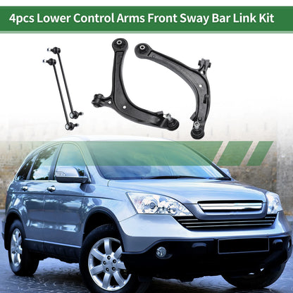 4pcs Front Suspension Control Arm Sway Bar Link for Honda Odyssey (2005-2010)