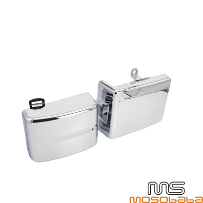 Chrome ABS Side Battery Cover Panels for Harley Wide Glide FXDWG FXDB Dyna (06-17)