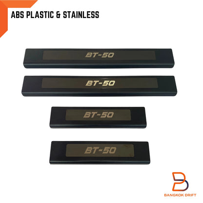 Black Chrome Door Sill Scuff Plates for Mazda BT-50 Ute (2012-2019)