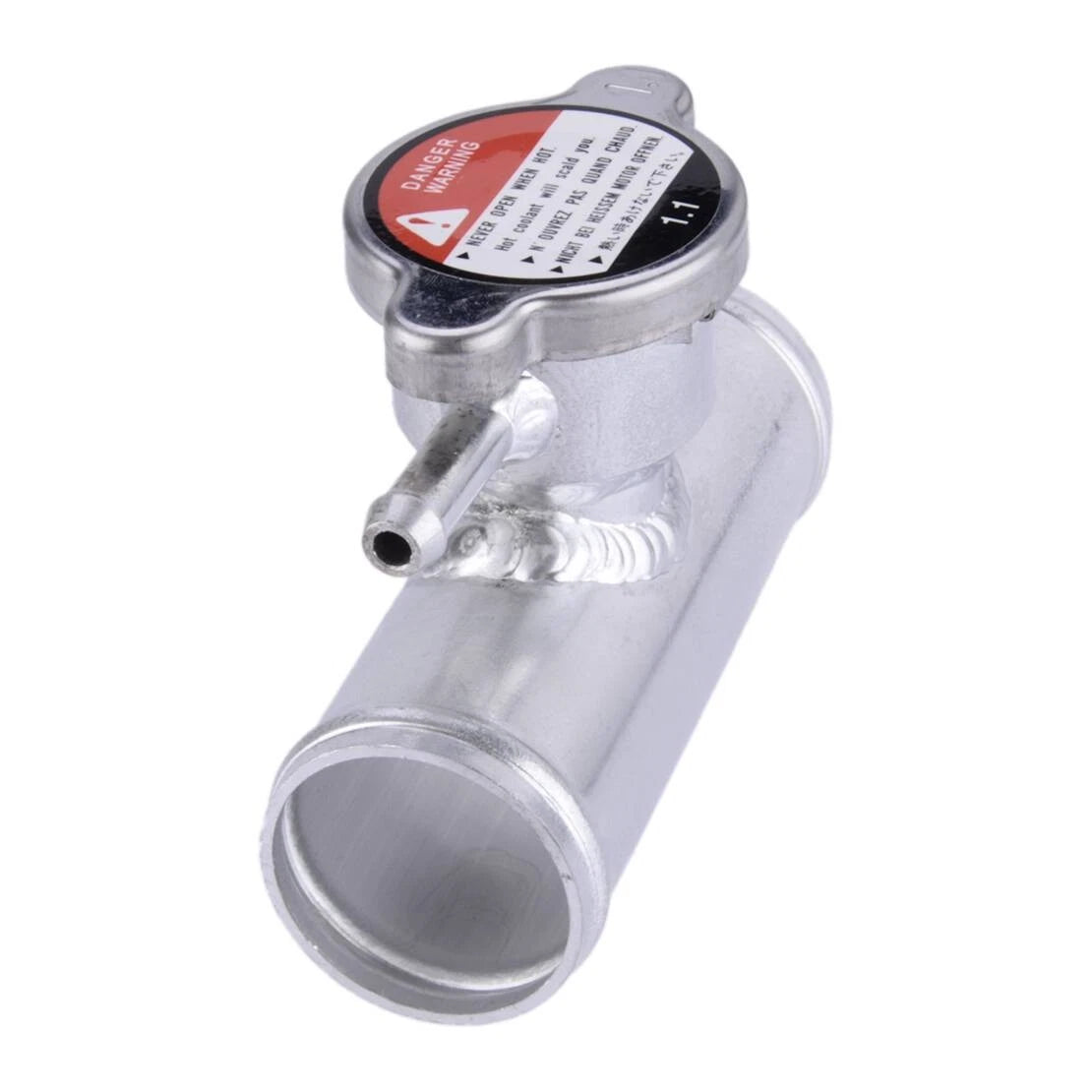 38mm Aluminum Radiator Coolant Inline Filler Neck Hose w/ Cap for Car Model