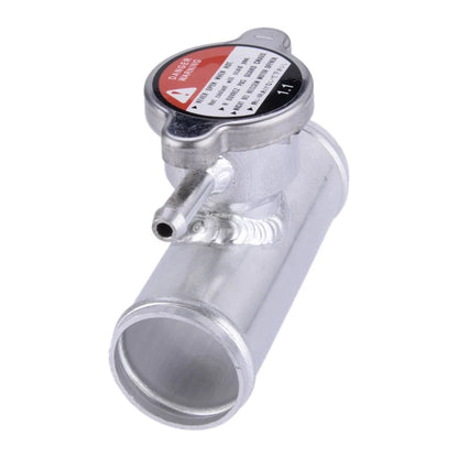 38mm Aluminum Radiator Coolant Inline Filler Neck Hose w/ Cap for Car Model