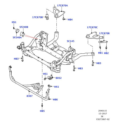 Cross-Member Support Bracket for Jaguar XF XE & Land Rover Range Rover Velar