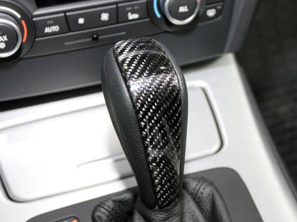 Carbon Fiber Shift Gear Knob Cover for BMW E90 E91 E92 E93 (2007-2013)
