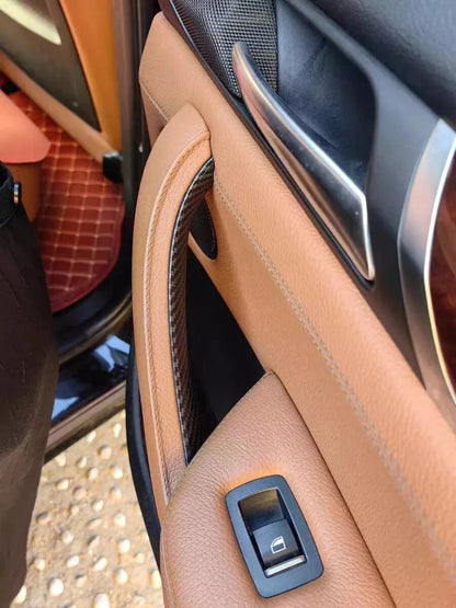 Carbon Fiber Handle Interior Door Panel Pull Cover for BMW X3 X4 (2011–2017)