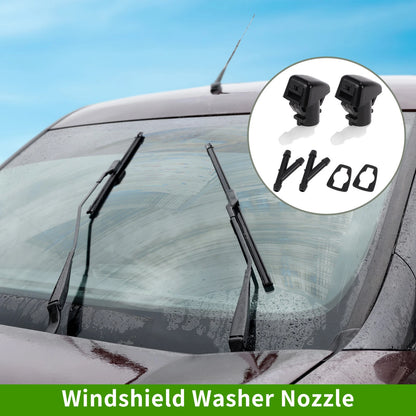 Windshield Washer Nozzle & 2 x Hose Connectors for Ford Edge (2011-2015)