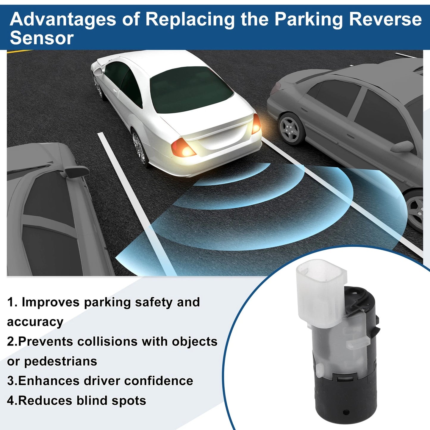 Reverse Backup Parking Sensor for BMW E46 330i Black (2001-2005)