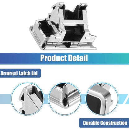 Armrest Latch Lid for Mercedes-Benz - Plastic Black Silver Tone