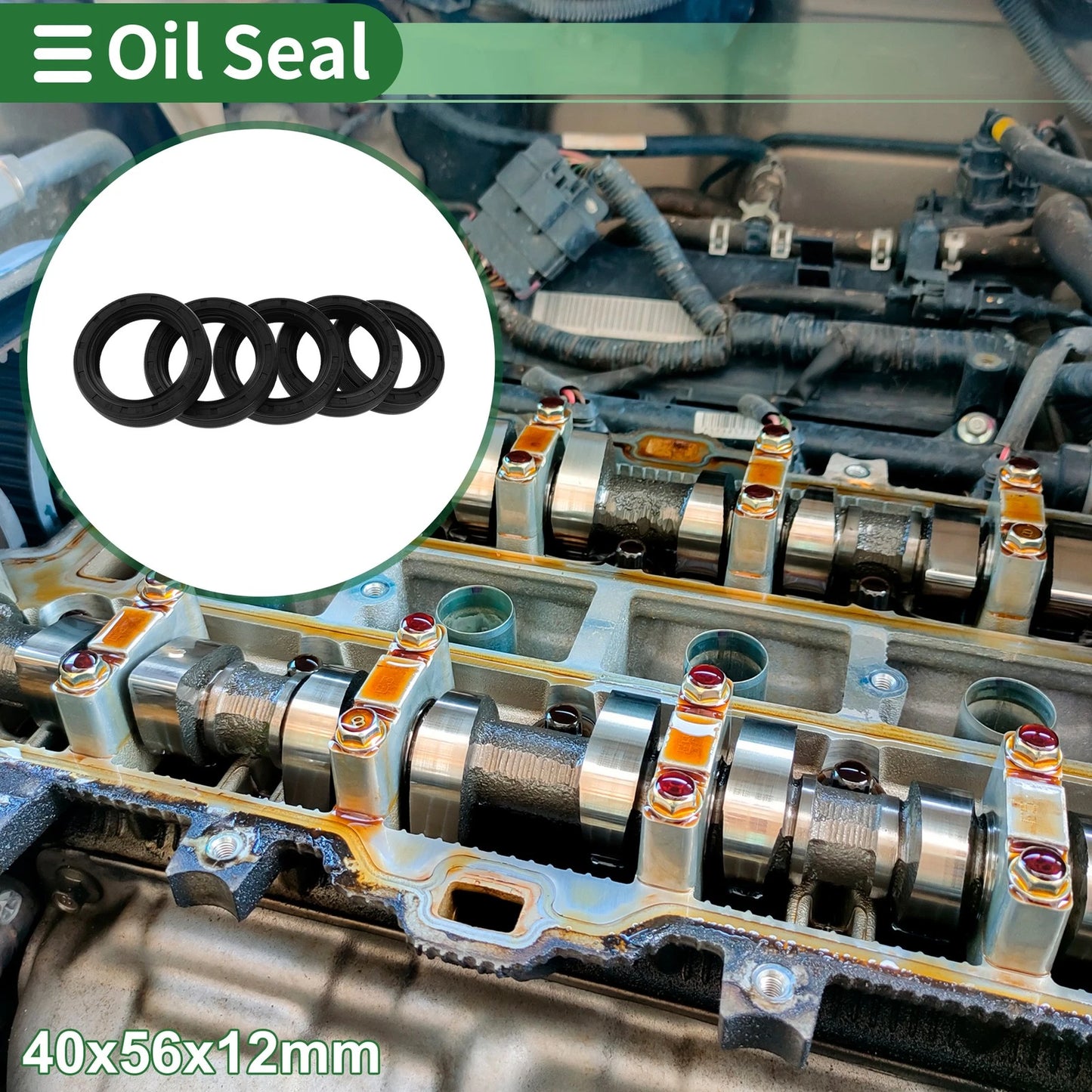 Oil Seal 40x56x12mm NBR Rubber Seal Ring Rotary Shaft for Make Model