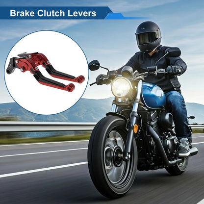 Adjustable Brake Clutch Levers for Suzuki GSXR150 (2017-2020) Red Black