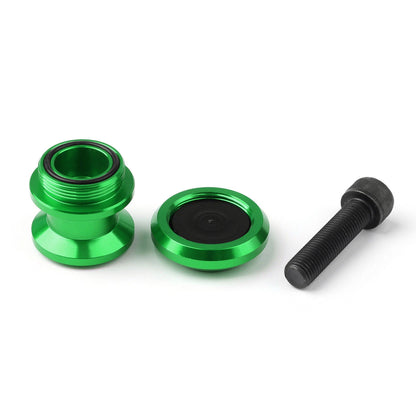 10mm CNC Swing Arm Spools Sliders Green for Kawasaki Ninja 250R ZX6R ZX10R (2008-2019)