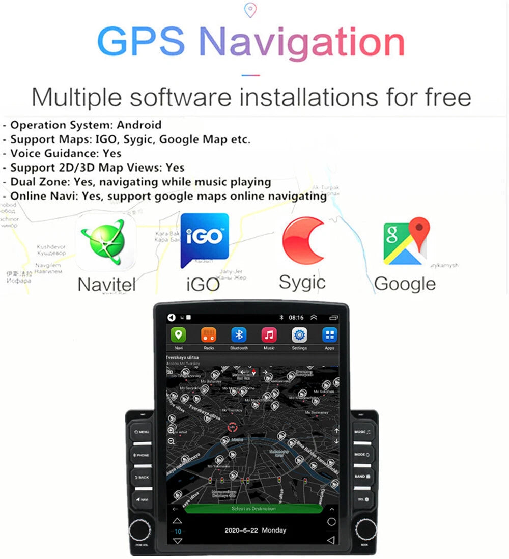 9.7" Vertical Android 13 Stereo Radio Navigation for Chevy Camaro (2008-2015)