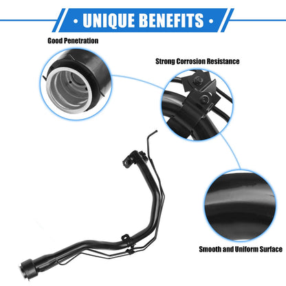 Fuel Tank Filler Neck for Toyota Camry (1998-2001) Durable Metal Black
