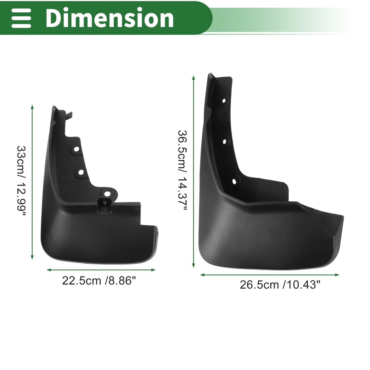 Mud Flaps for Ford Edge 2015-2018 - Splash Guards with Mount Accessories