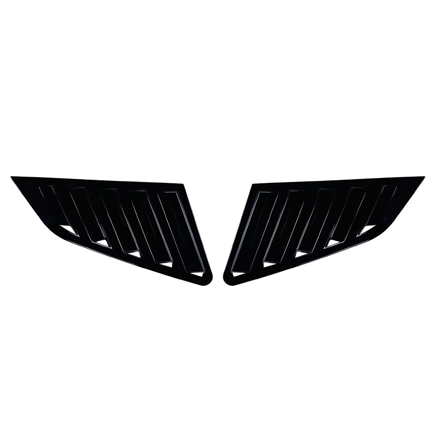 Rear Side Window Louver Covers for Audi A3 S3 (2021-2024) Gloss Black