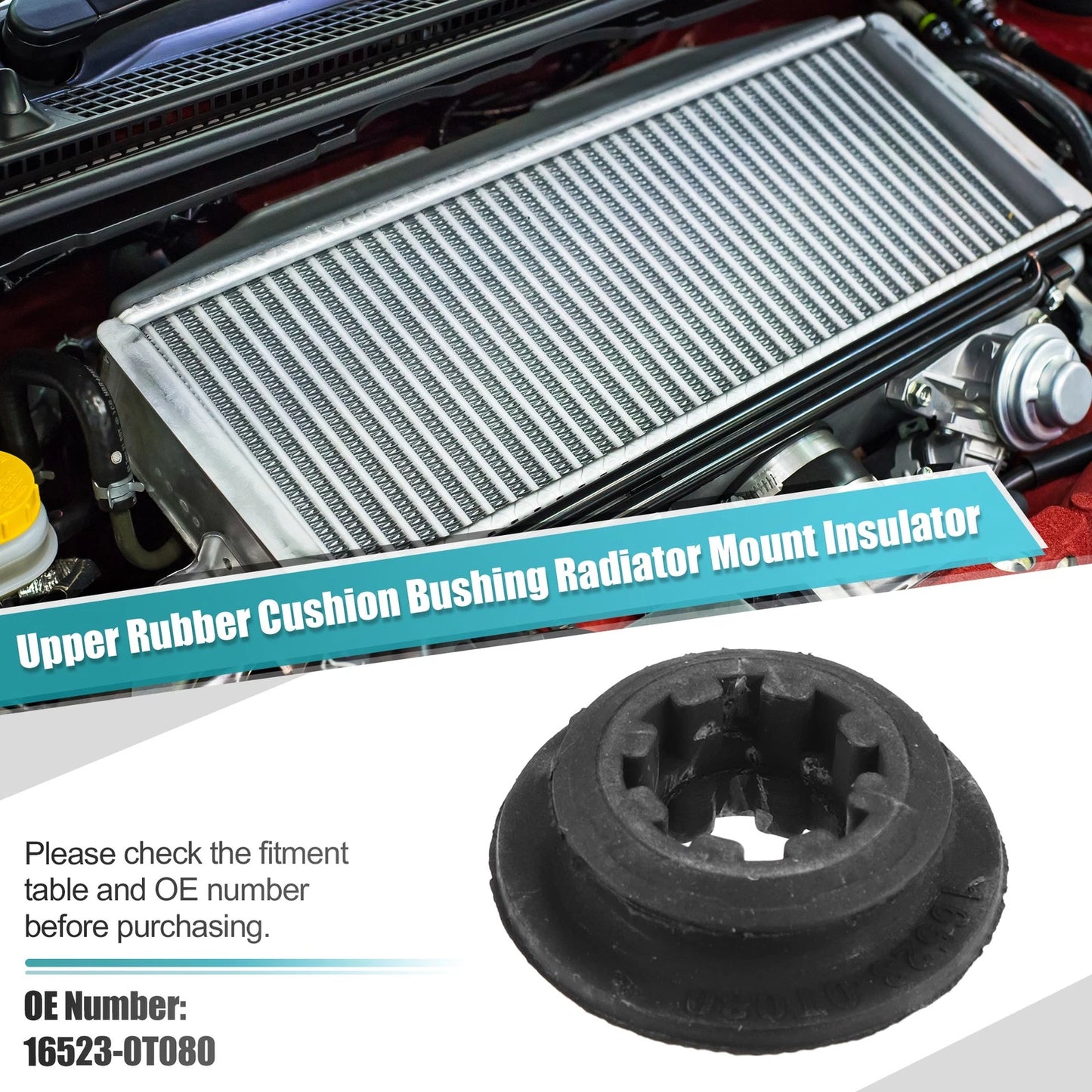 2 x Car Radiator Mount Insulator for Toyota Corolla (2010–2019)