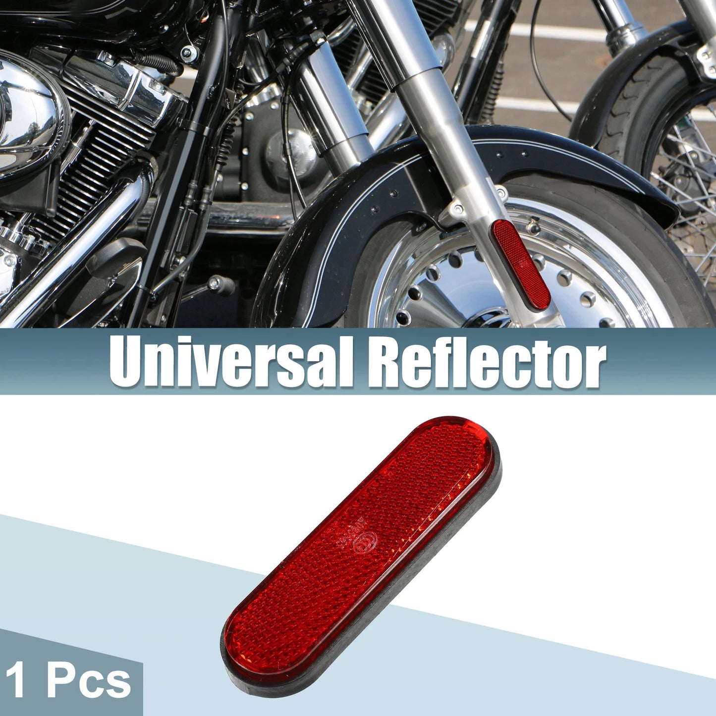 Universal Motorcycle Reflector / 100x30 / Safety Spoke Red