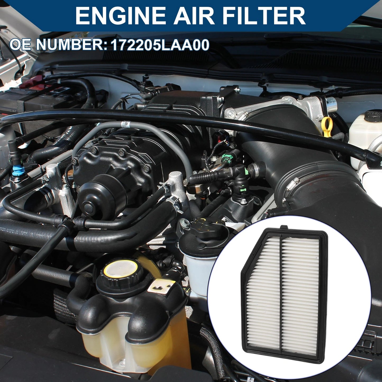 Engine Air Filter No.172205LAA00 for Honda CR-V 2.4L (2015-2016) 1 Pcs