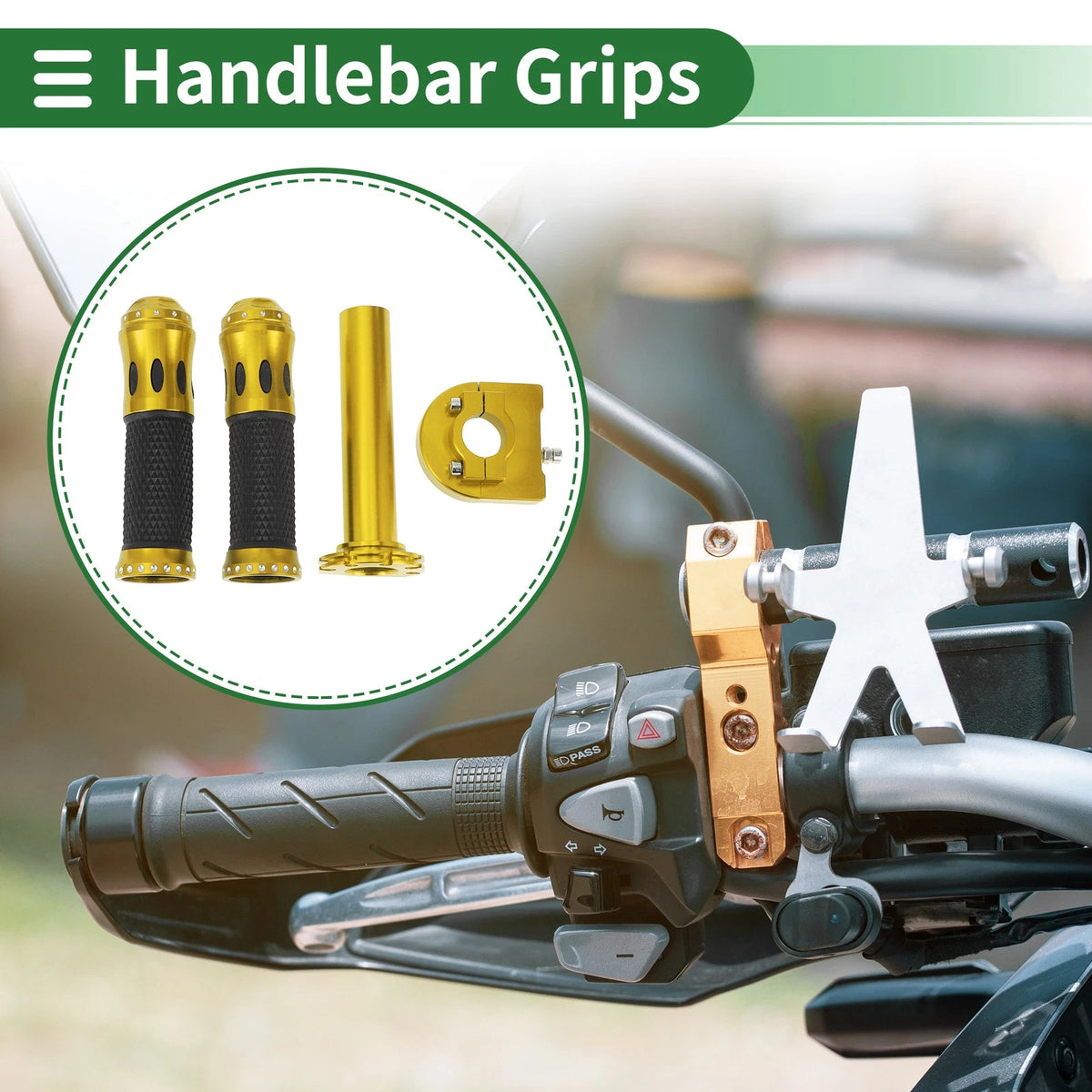 Grips 7/8" 22mm Hand Grips Cover Kit for Motorcycle