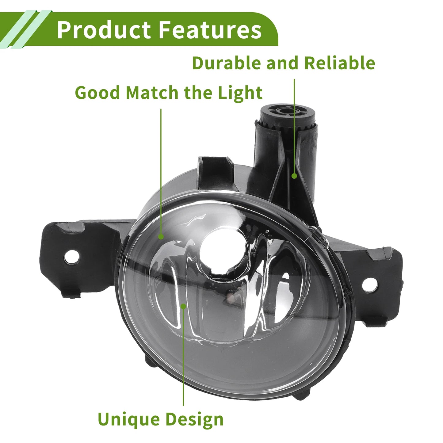 Right Fog Light Grill for BMW X1 2012-2015 1 x Clear Black