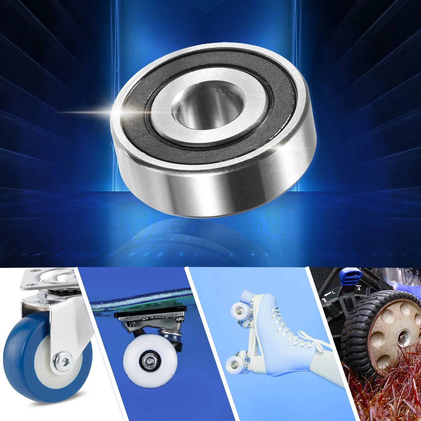 4 x Deep Groove Ball Bearings 11.11x34.93x11.11mm for Car