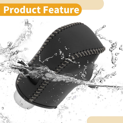 Gear Shift Knob Cover for Nissan Altima 2019-2024 Black Grey Faux Leather