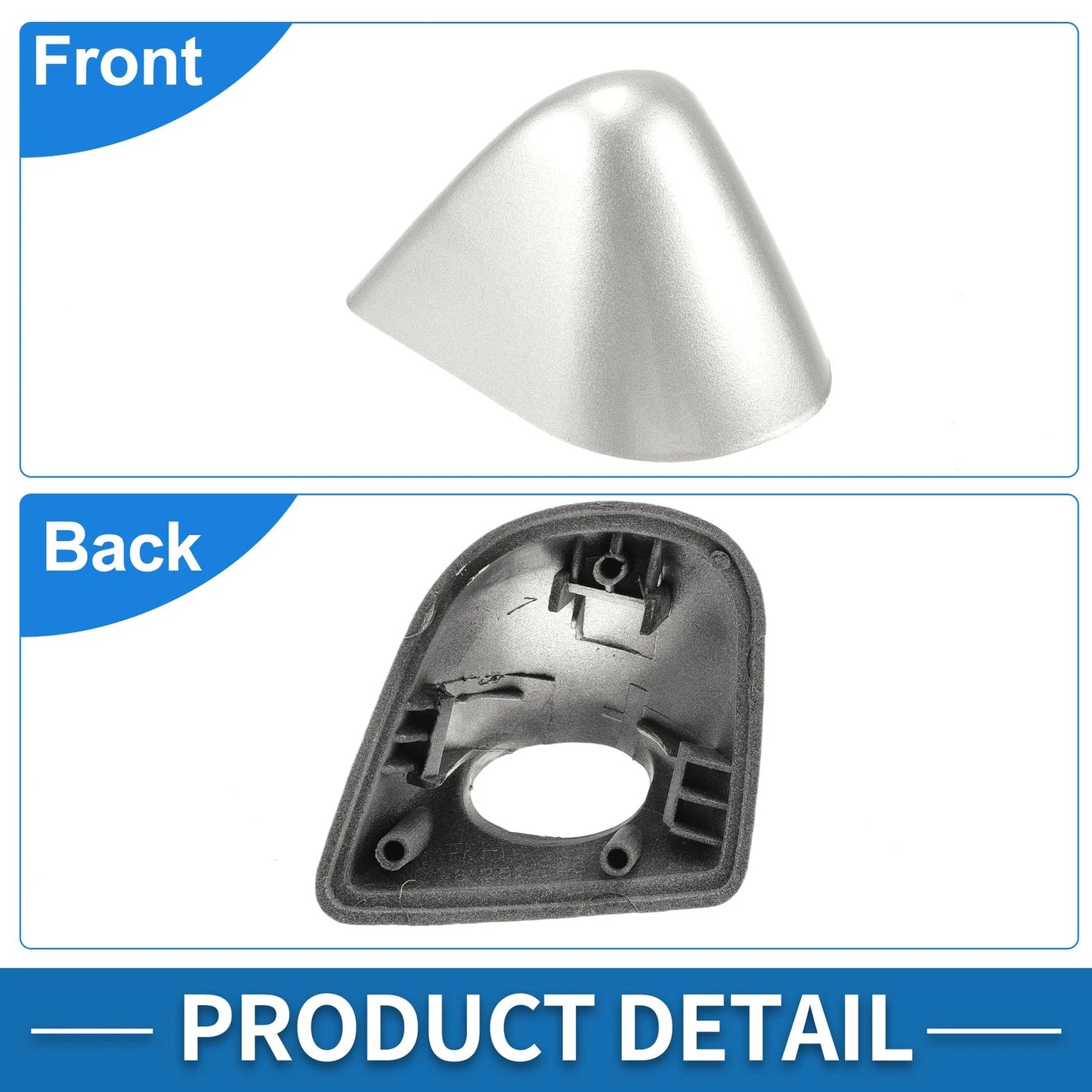 Washer Nozzle Cover Cap for BMW X5 (2000-2006) - Front Right Side, Silver Tone