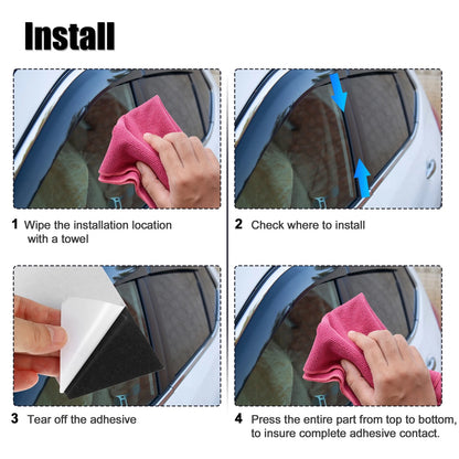 8 Pcs Car Door Cover Trim Pillar Stickers for Honda Civic (2006-2011)
