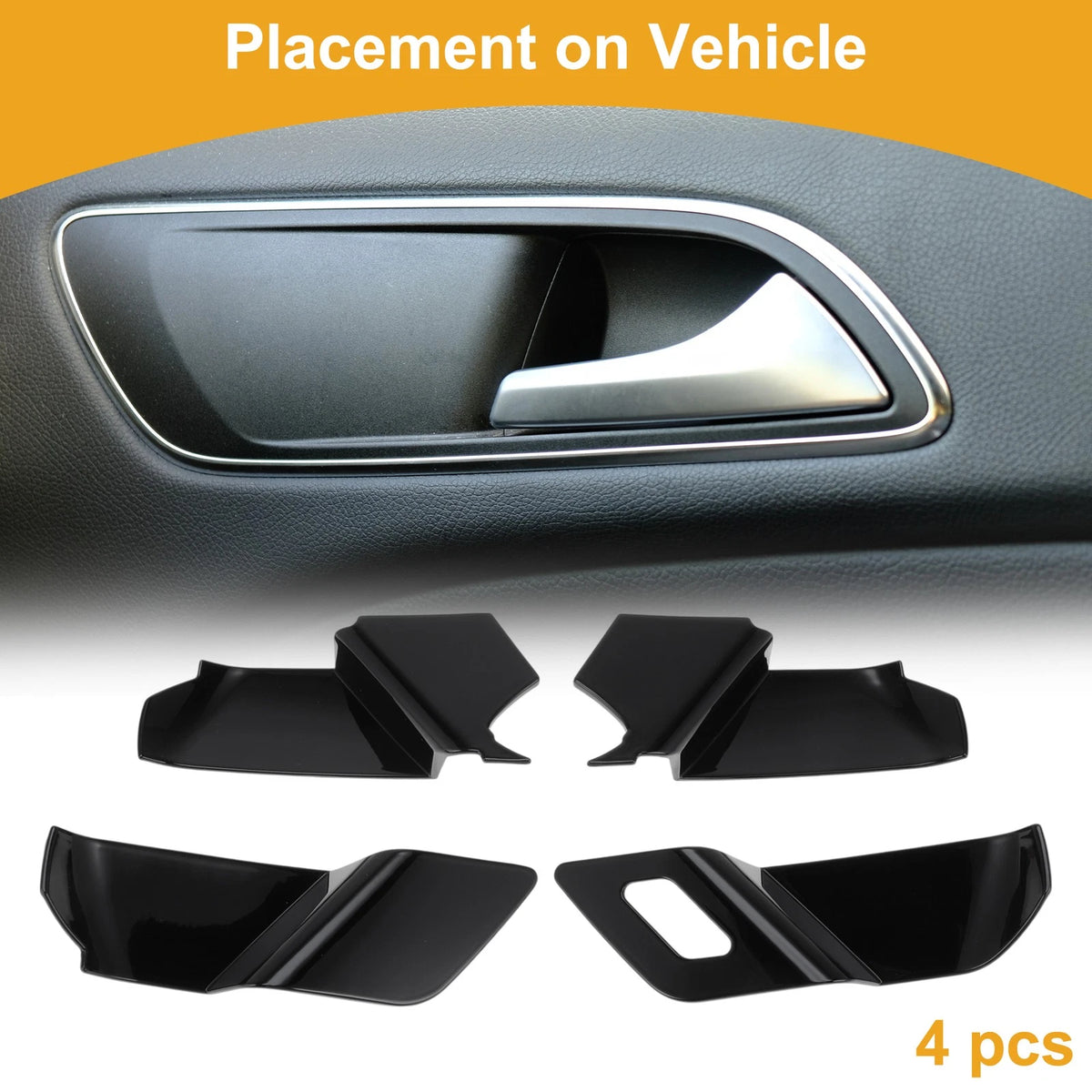 Interior Door Handle Bowl Cover Trim for Mazda CX60 (2022-2024) Black