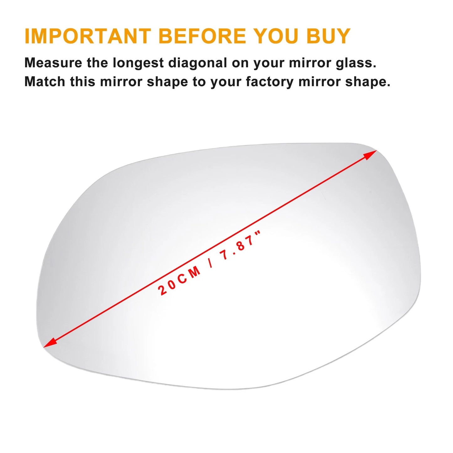 Left Side Mirror Glass Heated for Porsche Cayenne (2007 - 2010)