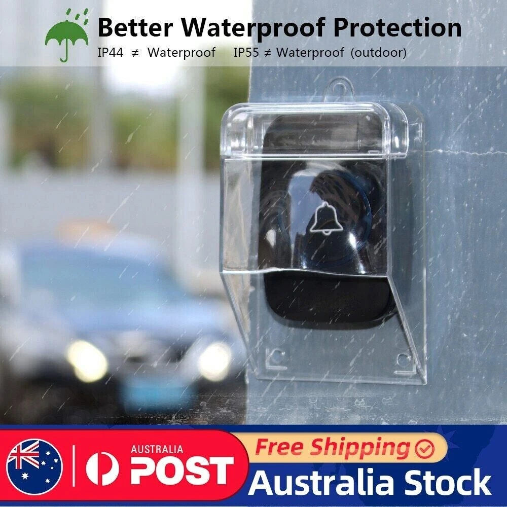 Transparent Wireless Waterproof Doorbell Cover for Outdoor Use