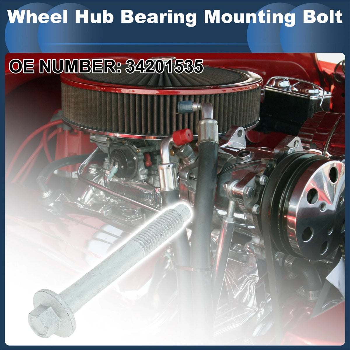 Wheel Hub Bearing Mounting Bolt for Jeep Wrangler SE (2001-2006) 1 x Pc