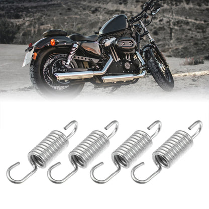 4 x 6cm Silver Tone Brake Pedal Return Springs for Suzuki