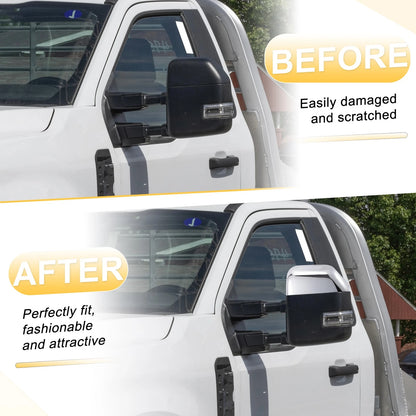 Left Side Mirror Cover Cap Chrome for Ford F-250 F-350 F-450 F-550 (2008-2016)