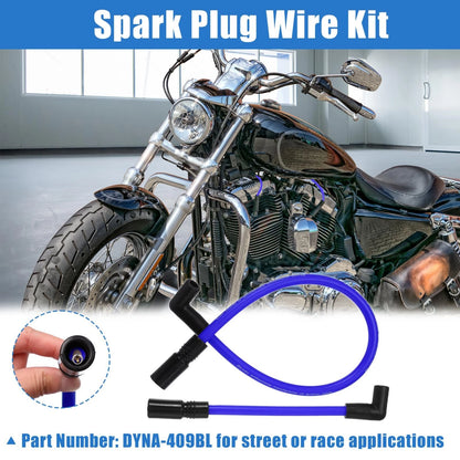 2 x Spark Plug Wire 10.4mm 10mm for Harley-Davidson Dyna FXD Softail