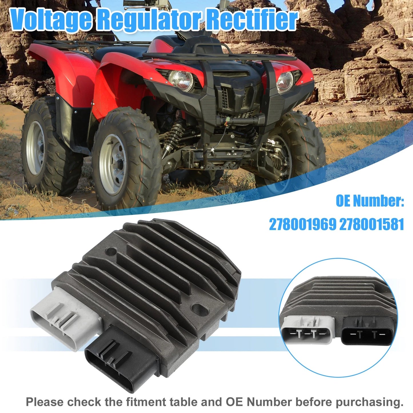 Voltage Regulator Rectifier for Yamaha Grizzly 700 (2008–2015)