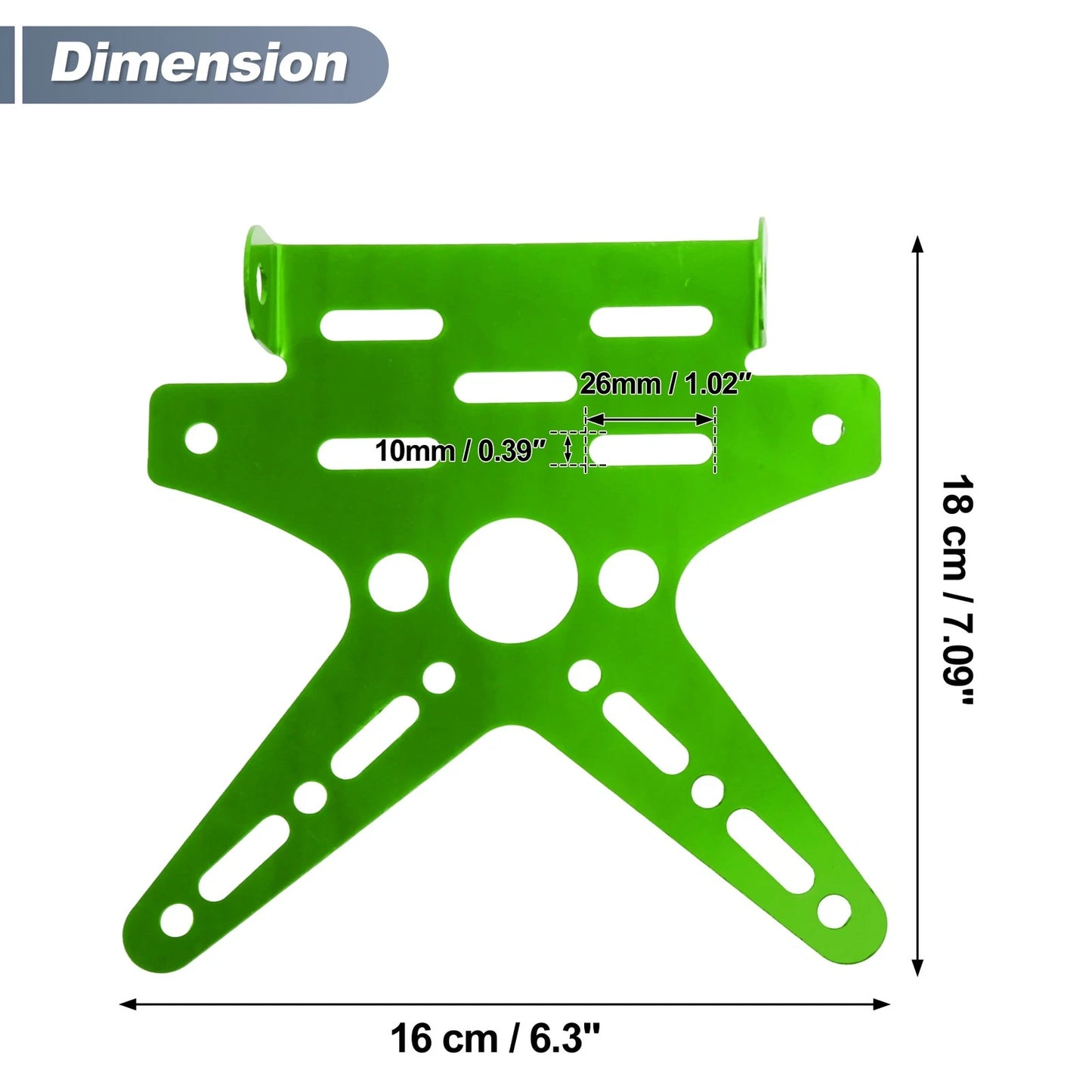 Plate Mount 26×10 mm Aluminum Alloy for Motorcycle