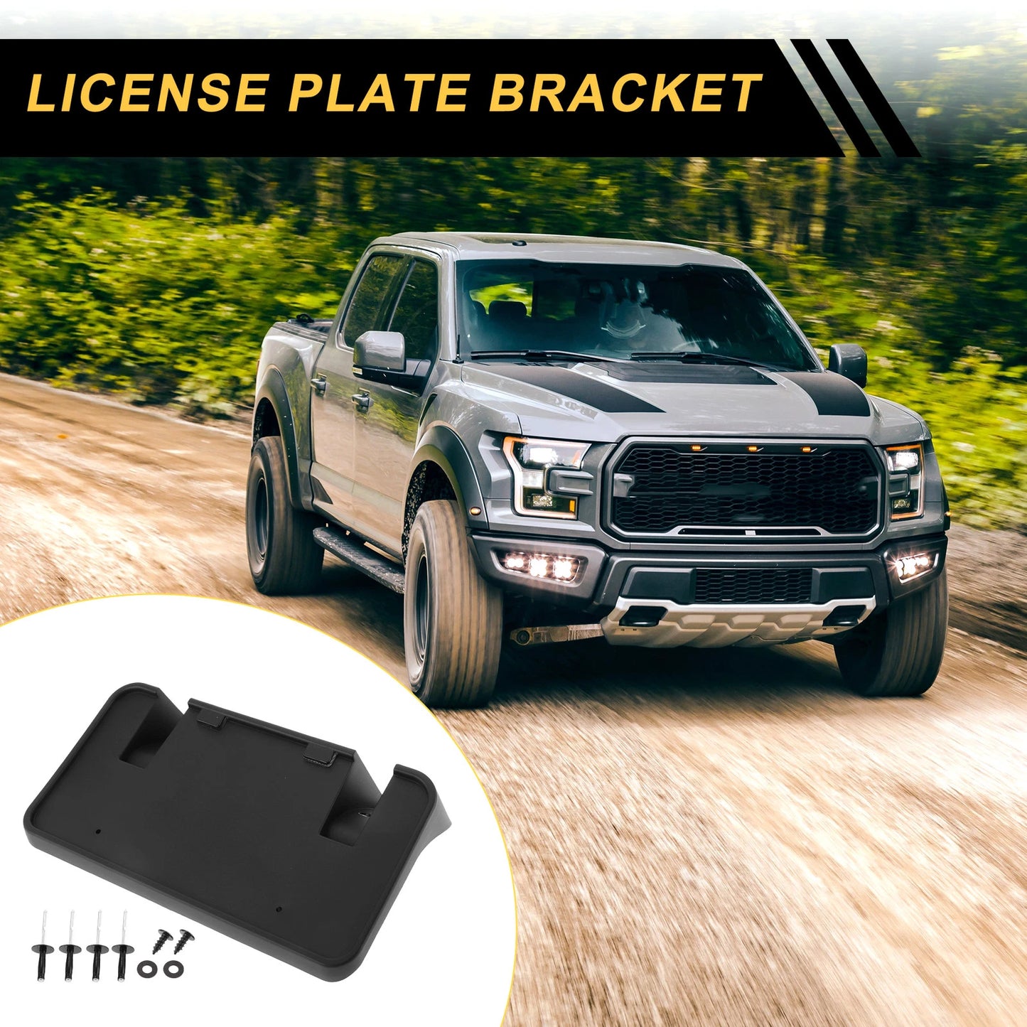 Front Bumper License Plate Bracket for Ford F250 Super Duty (1999-2004)