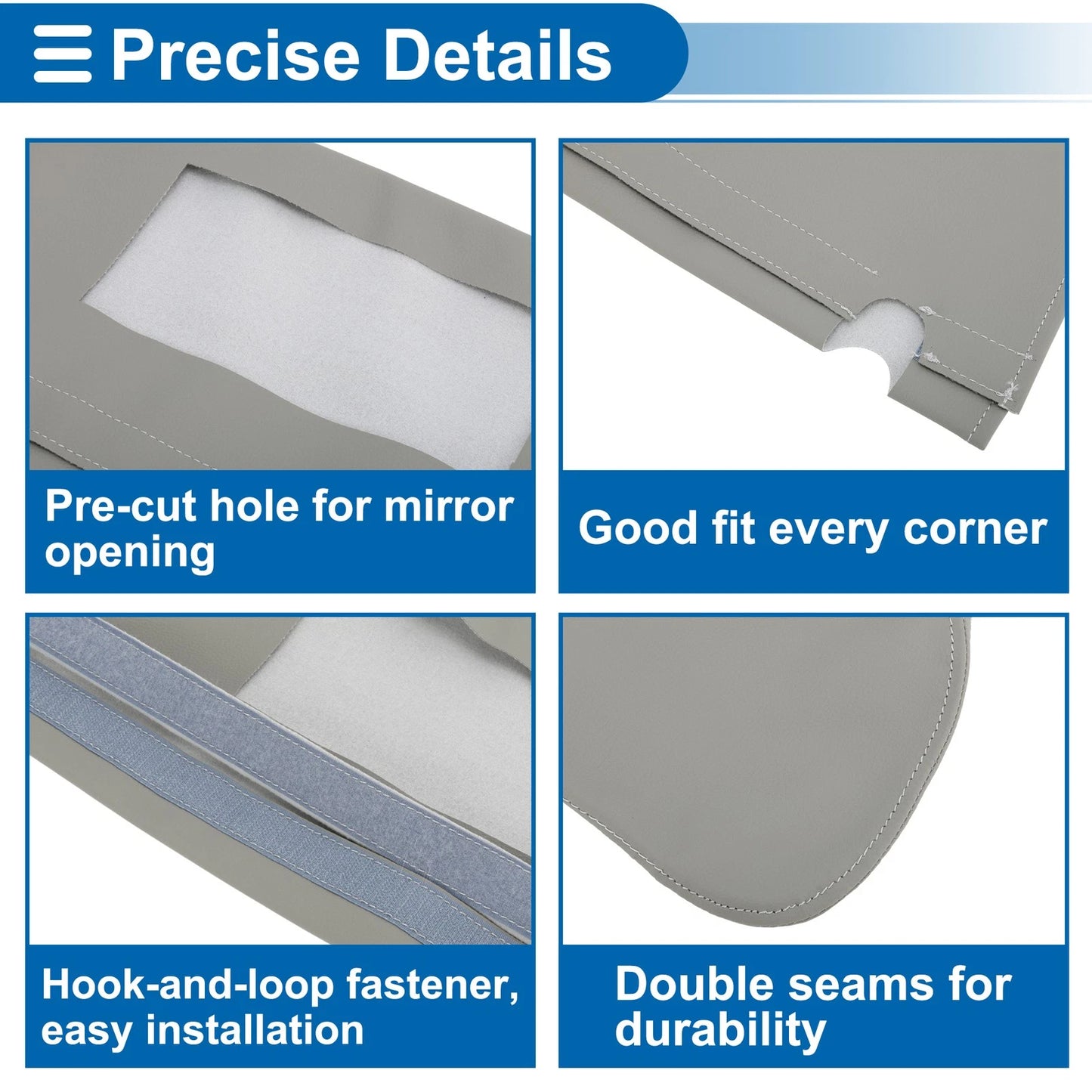 Sun Visor Covers for Chevy Tahoe Left & Right Gray (1995-1999)