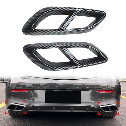 Carbon Fiber Rear Exhaust Pipe Outlet Cover for Benz CLE Coupe (2024)
