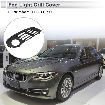 Front Right Fog Light Grill for BMW 528i 2014-2016 (1 Pc, Black)