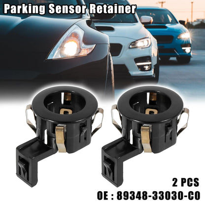 2 x Black Car Rear Bumper PDC Parking Sensor Retainers for Toyota (2010-2023)
