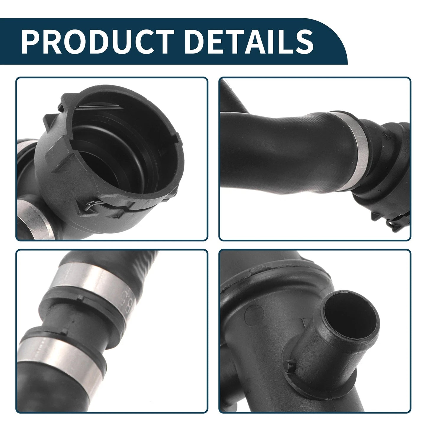Radiator Hose Warm Air Pipe for Volvo XC60 (2015-2017) - Rubber Black 1 Pc