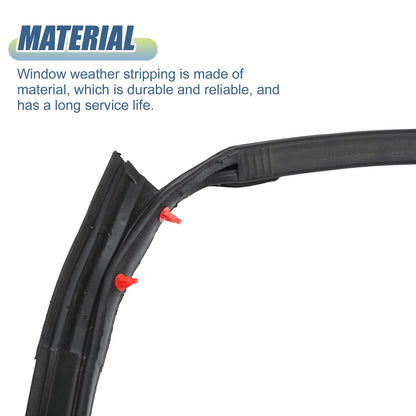 2 x Window Glass Seals for Jeep Wrangler (2007-2018)