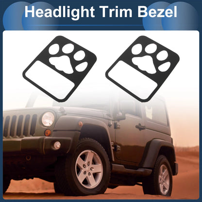 Headlight Trim Bezels for Jeep Gladiator (2020-2023) - 2 x Black Pair