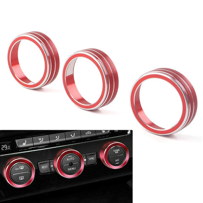 3 x AC Climate Control Knob Covers for VW Golf Jetta Tiguan Passat Atlas (2010-2023)